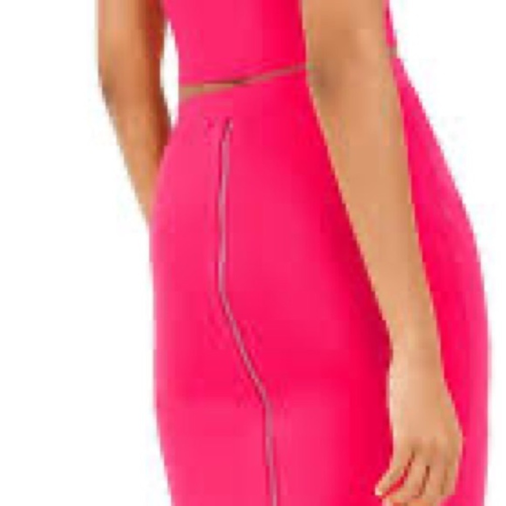NWT Bar III Ribbed Zipper Midi Skirt Small